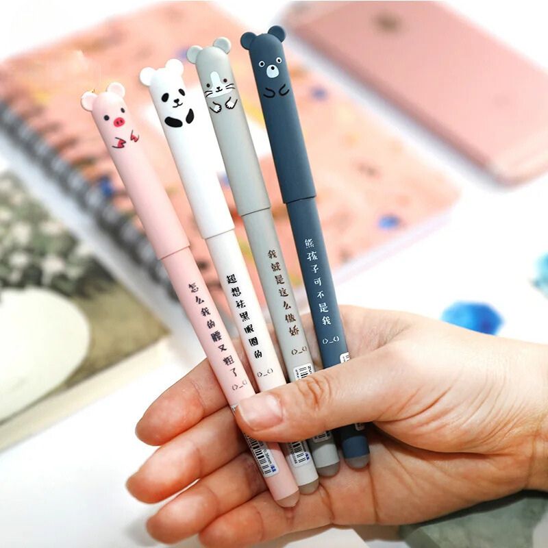 Penna con orso a inchiostro cancellabile