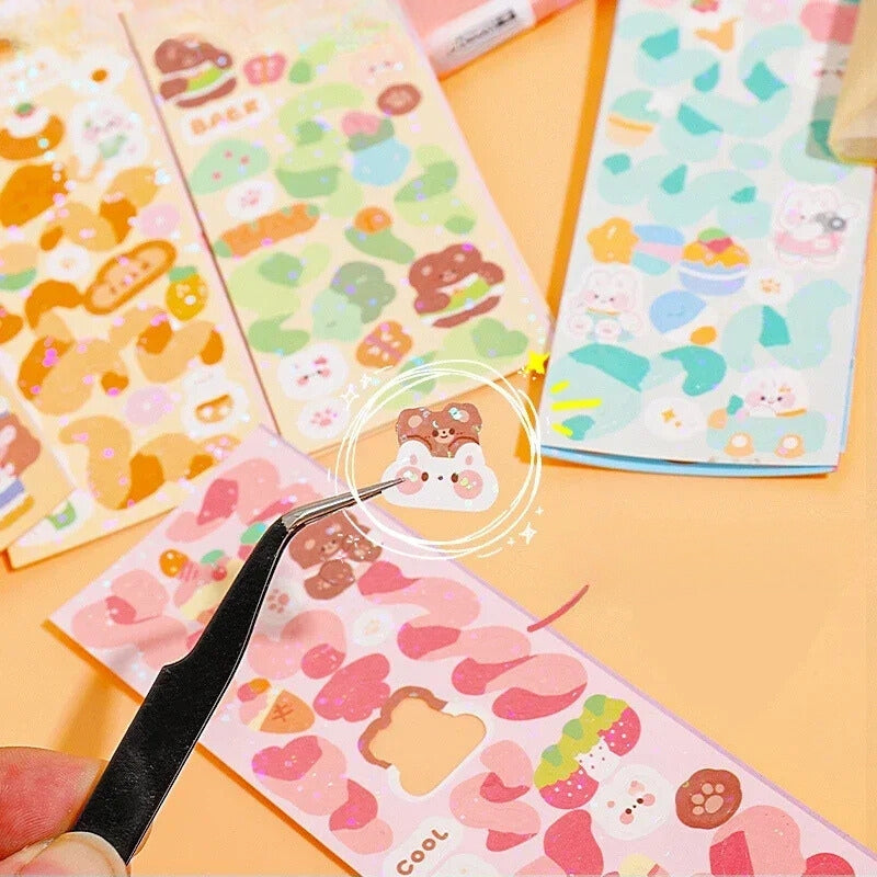 Korean stationery laser stickers