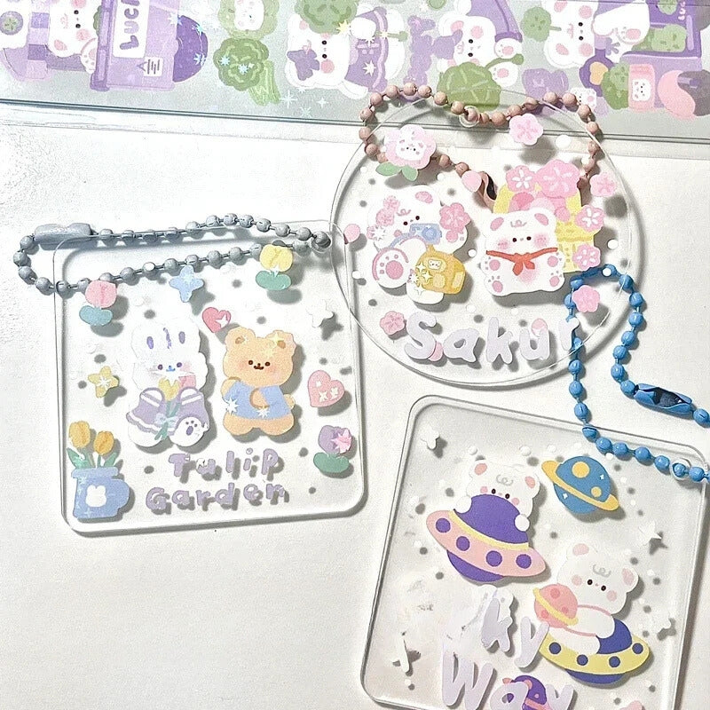 Korean stationery laser stickers