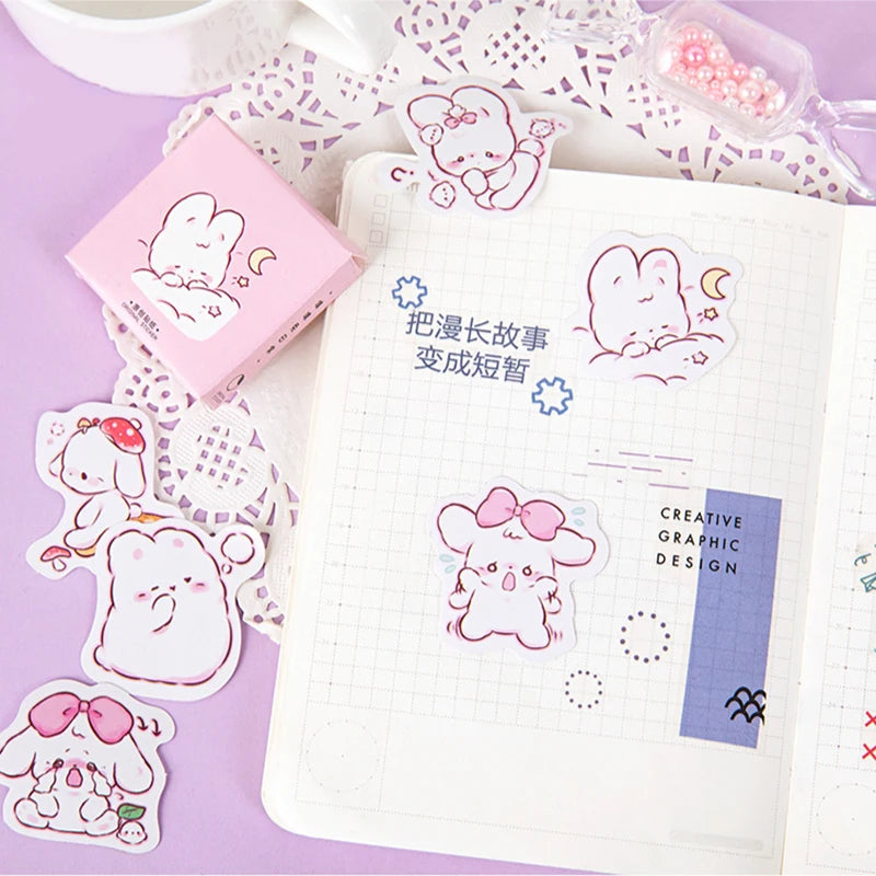 Cute rabbit pattern decoration stickers
