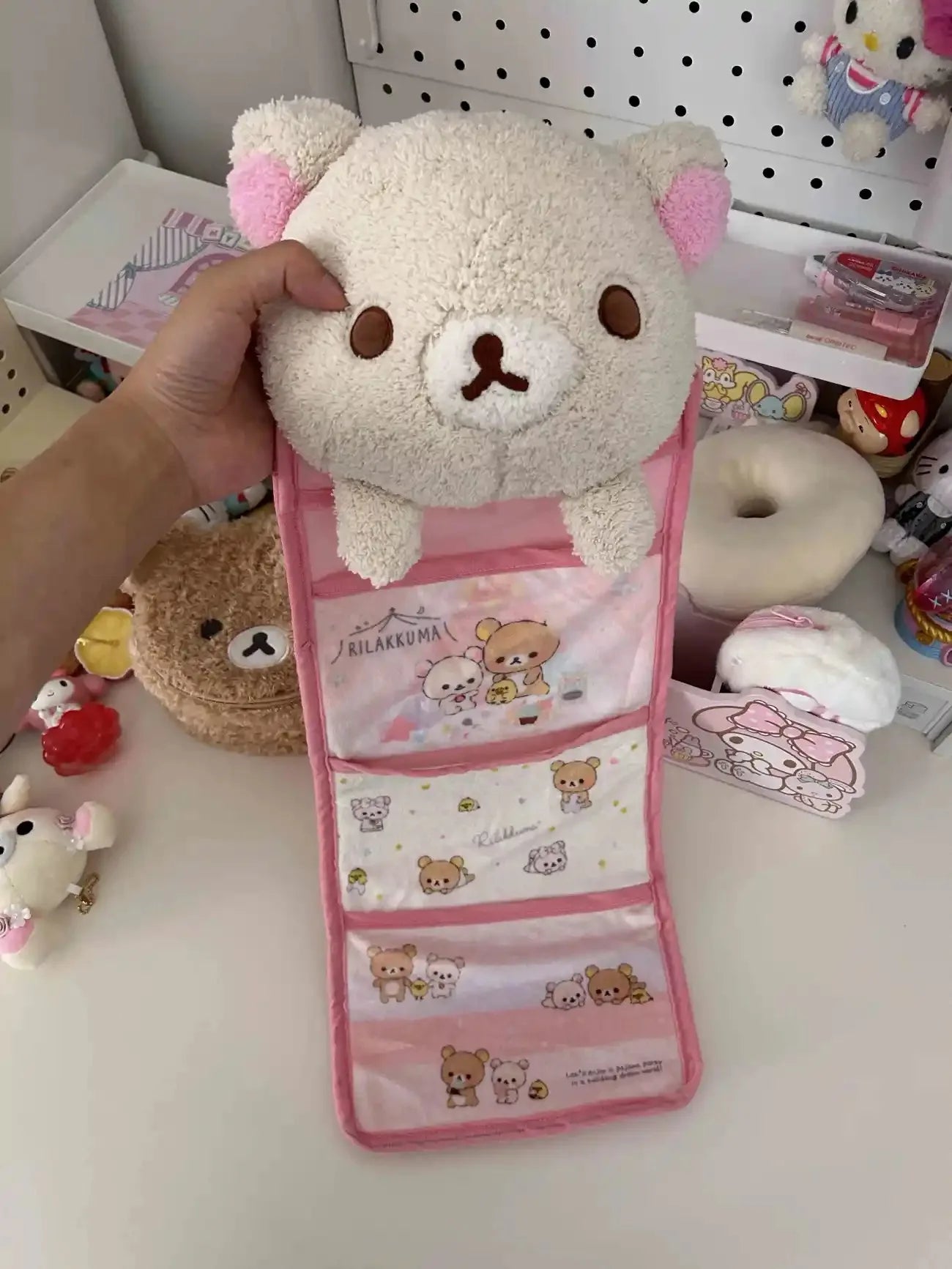 Borsa portaoggetti in peluche Kawaii Rilakkuma