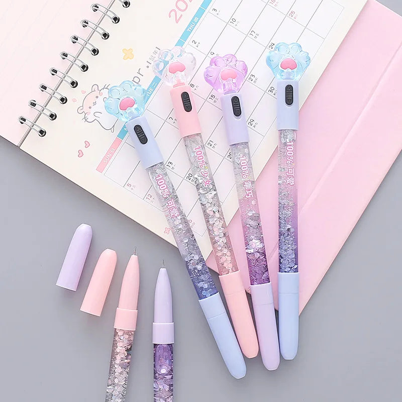 Penna Kawaii con Artigli di Gatto Luminosi