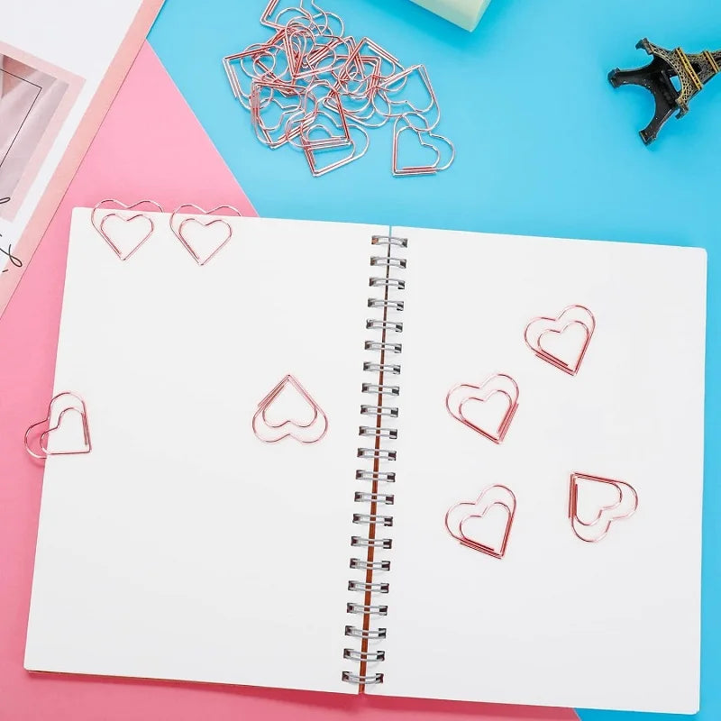 Mini paperclips in metal with heart
