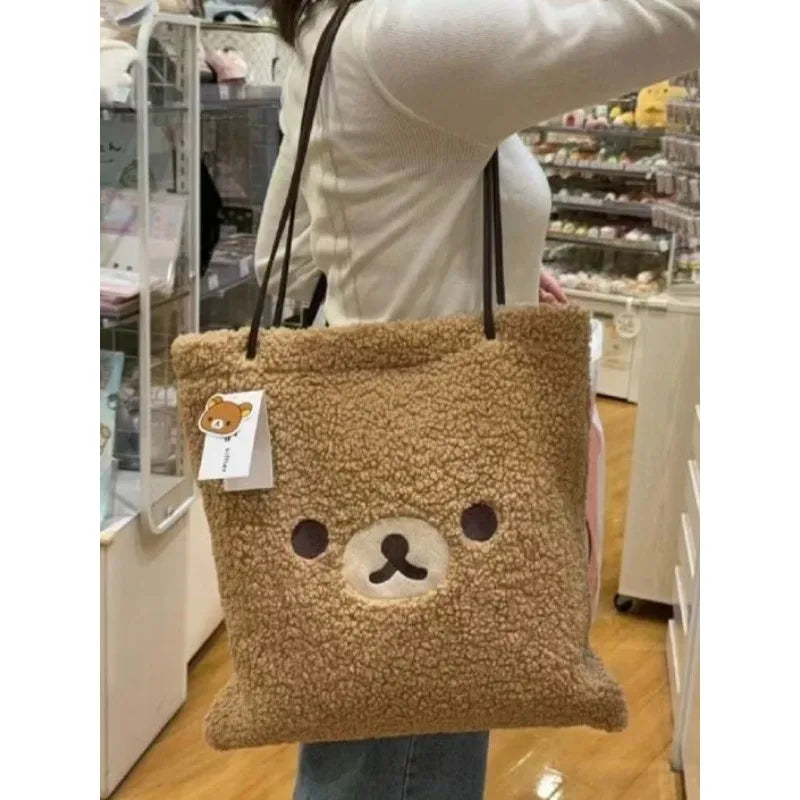 Borsa a tracolla in pelle di agnello Rilakkuma