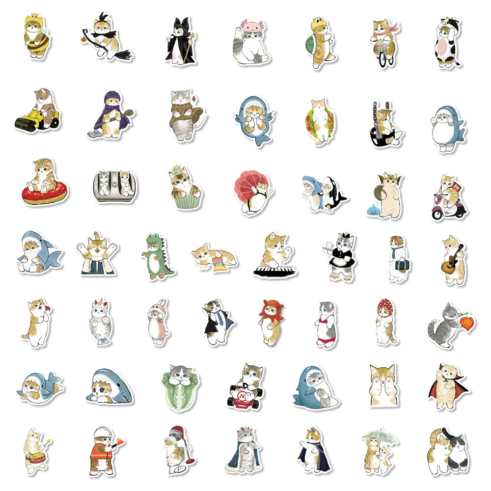 Cute cat graffiti stickers