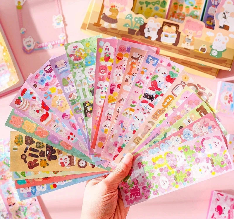 Korean stationery laser stickers