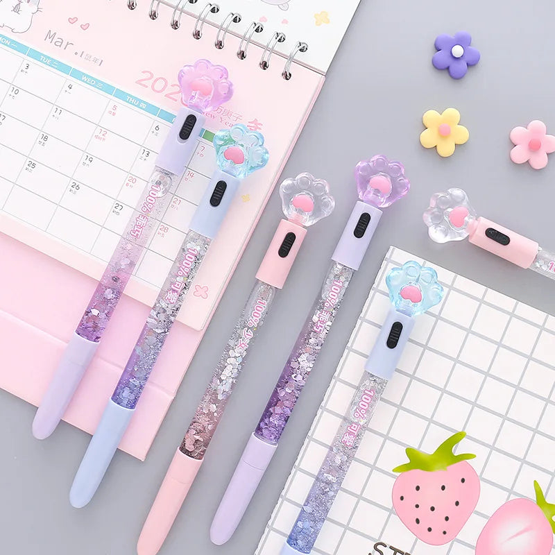Penna Kawaii con Artigli di Gatto Luminosi