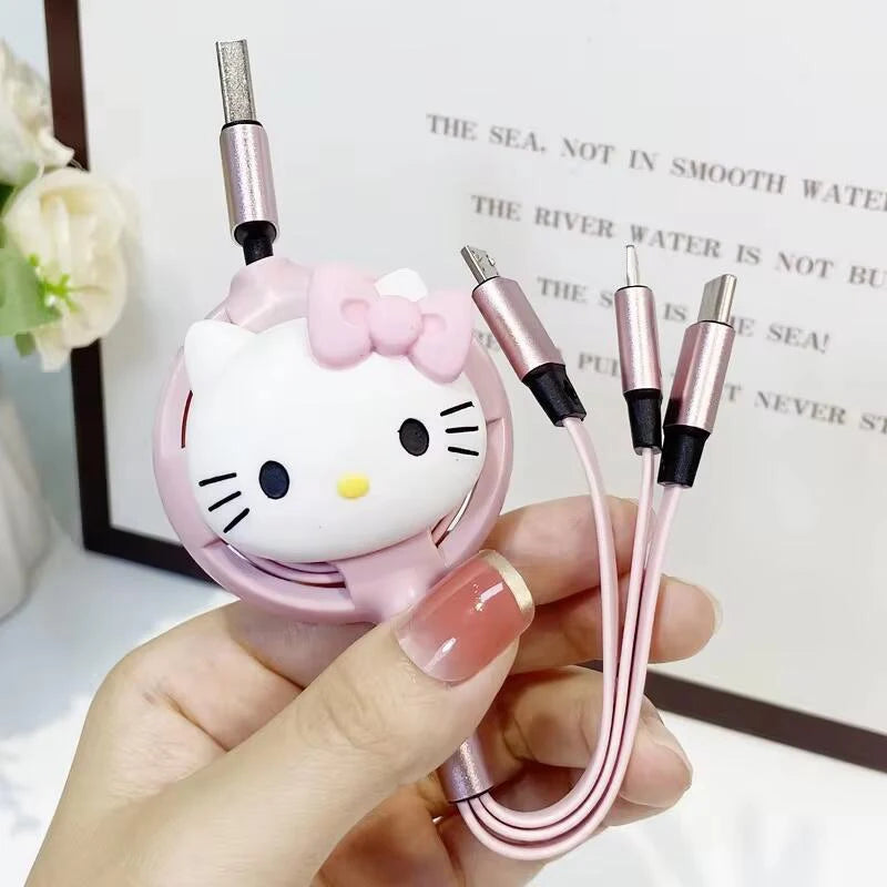 3-in-1 charging cable for iPhone and Android