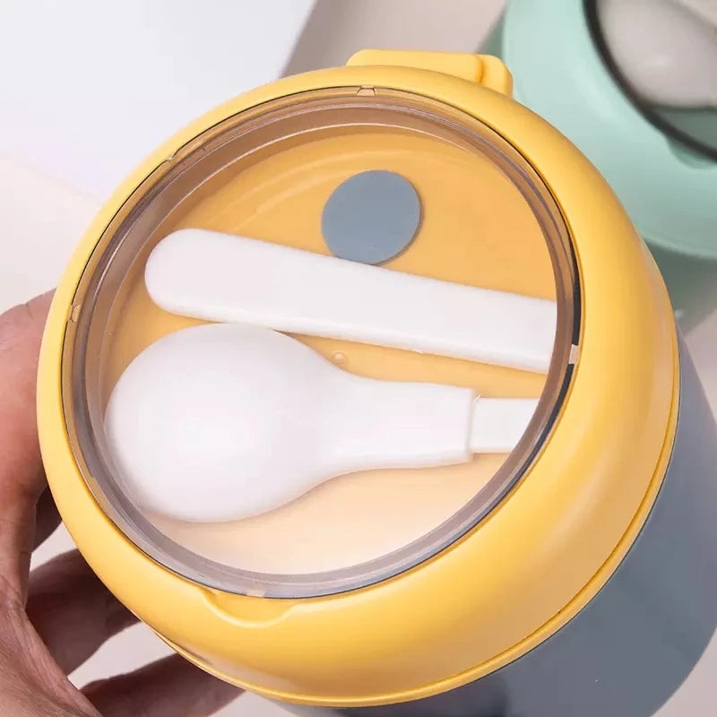 Stainless steel lunch box with spoon