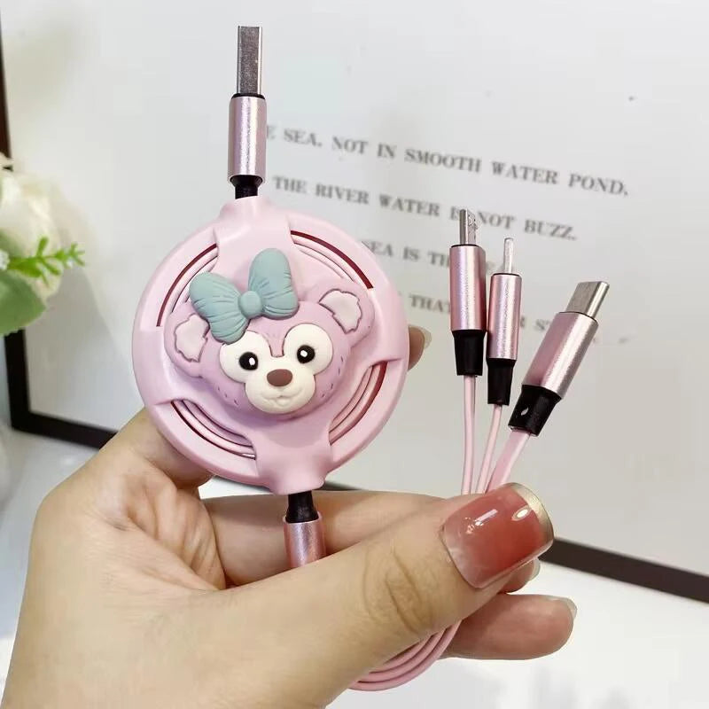 3-in-1 charging cable for iPhone and Android