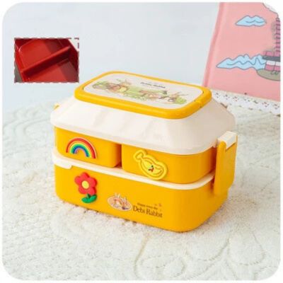 Portable plastic Kawaii lunch box 