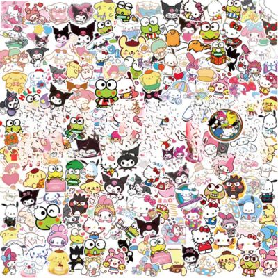 Naklejki Kawaii My Melody, Kuromi i Hello Kitty dla dzieci 