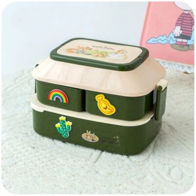 Portable plastic Kawaii lunch box 