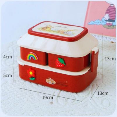 Portable plastic Kawaii lunch box 