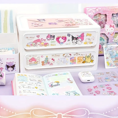 Set of non-repetitive waterproof stickers 