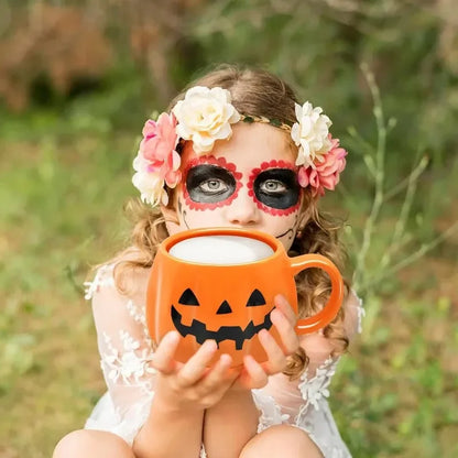 Filiżanka do kawy z ceramiki z wzorem na Halloween 