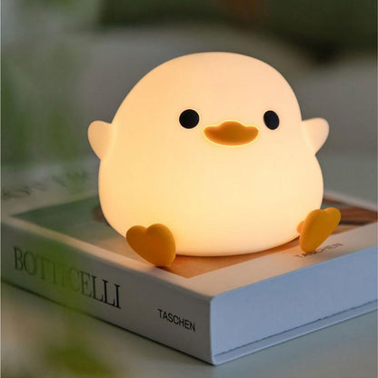 Lampka nocna LED Kaczka Kawaii z silikonu 
