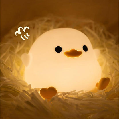 Lampka nocna LED Kaczka Kawaii z silikonu 