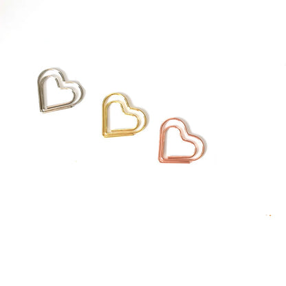 Heart-Shaped Metal Paperclips 