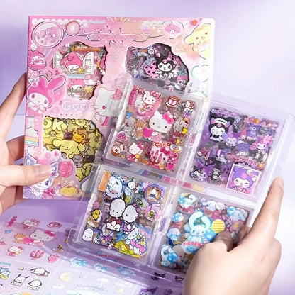 Set of non-repetitive waterproof stickers 