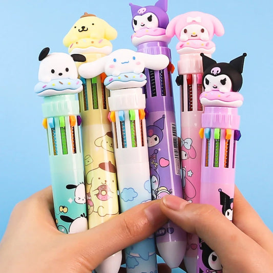 Długopis 10 kolorów Kawaii 