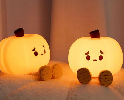 Lampki nocne Dynia na Halloween z miękkiego silikonu 