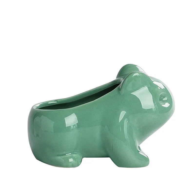 Kreatywna mini doniczka ceramiczna z otworem 