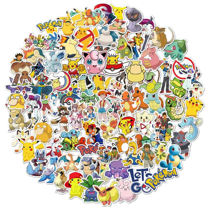 Naklejki Pokémon Kawaii (50/100 szt.) 