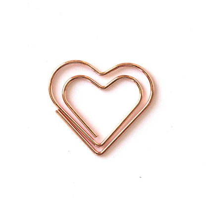 Heart-Shaped Metal Paperclips 