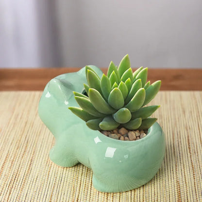 Kreatywna mini doniczka ceramiczna z otworem 