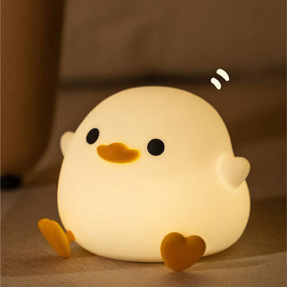 Lampka nocna LED Kaczka Kawaii z silikonu 