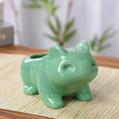 Kreatywna mini doniczka ceramiczna z otworem 