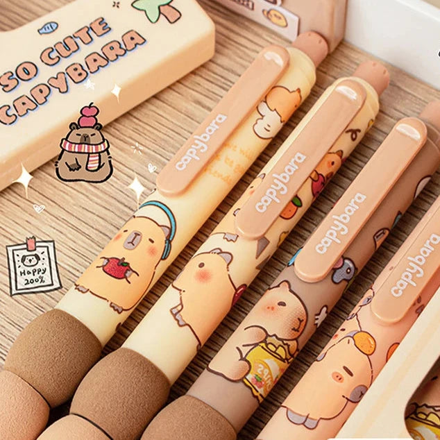 Stylos Kawaii Capybara Effaçables