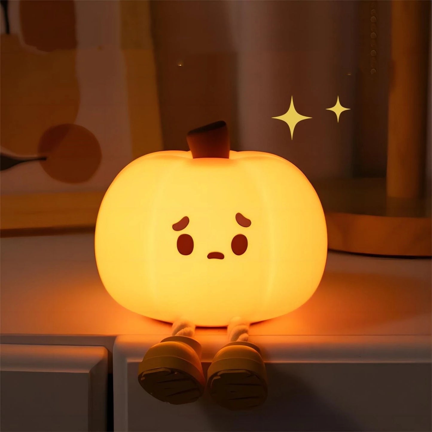 Lampki nocne Dynia na Halloween z miękkiego silikonu 