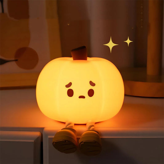 Lampki nocne Dynia na Halloween z miękkiego silikonu 