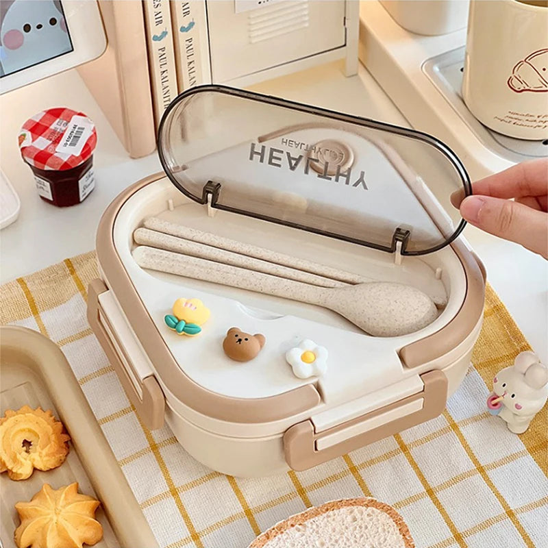 Przenośne pudełko na lunch z przegródką dla dziewczynek 