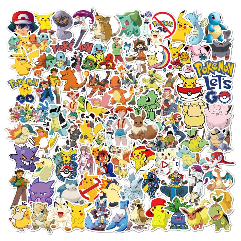 Naklejki Pokémon Kawaii (50/100 szt.) 
