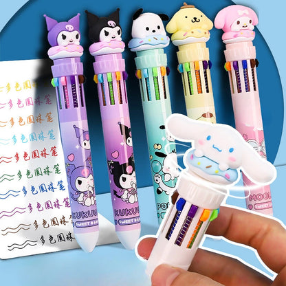 Długopis 10 kolorów Kawaii 
