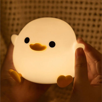 Lampka nocna LED Kaczka Kawaii z silikonu 