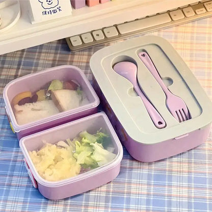 Portable plastic Kawaii lunch box 