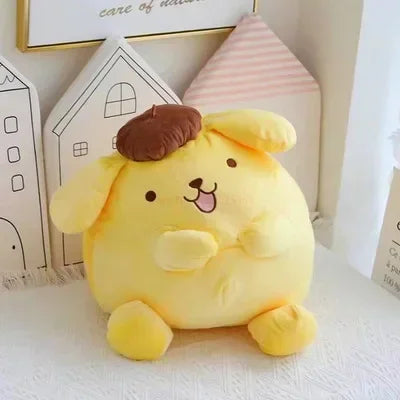 Poduszka Pompom Purin z miękkiego pluszu 