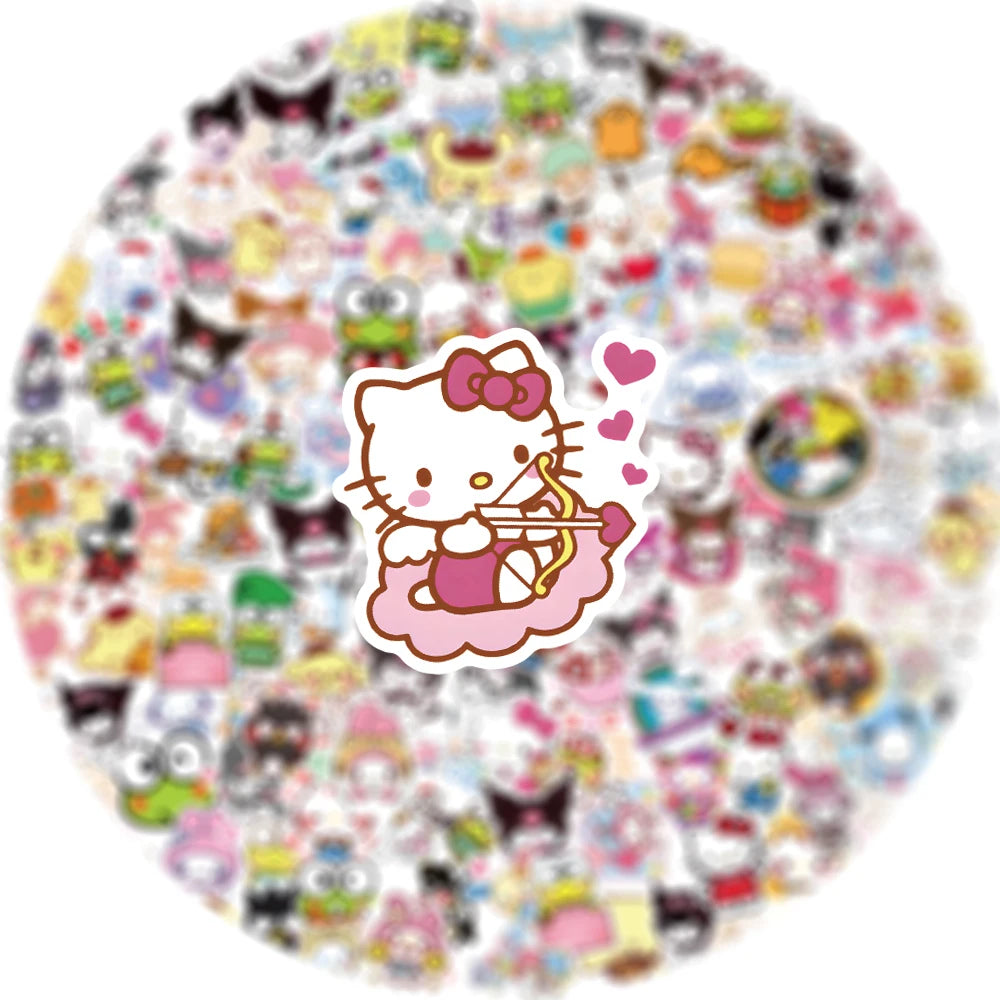 Naklejki Kawaii My Melody, Kuromi i Hello Kitty dla dzieci 