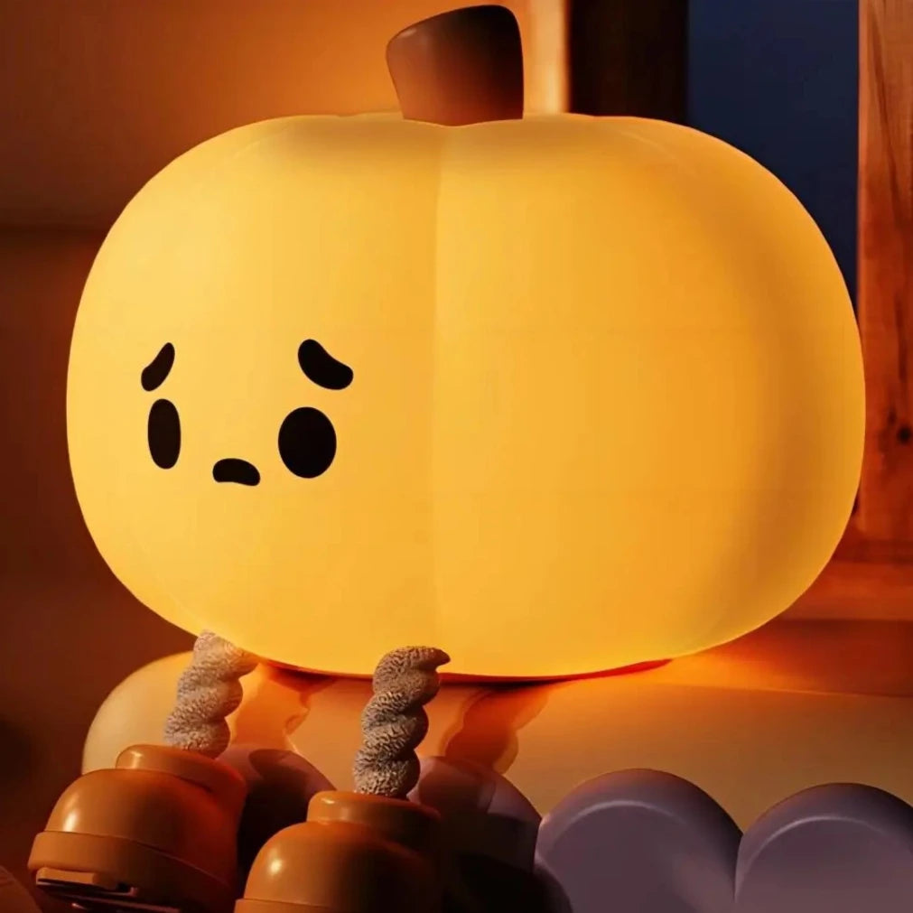 Lampki nocne Dynia na Halloween z miękkiego silikonu 