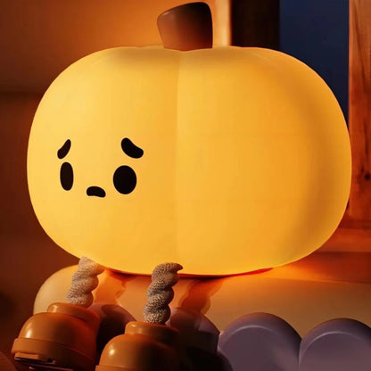 Lampki nocne Dynia na Halloween z miękkiego silikonu 