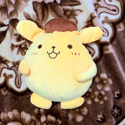 Poduszka Pompom Purin z miękkiego pluszu 