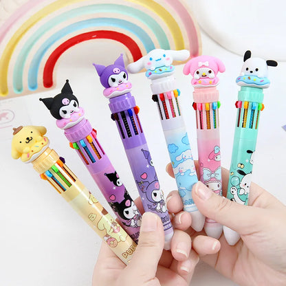 Długopis 10 kolorów Kawaii 