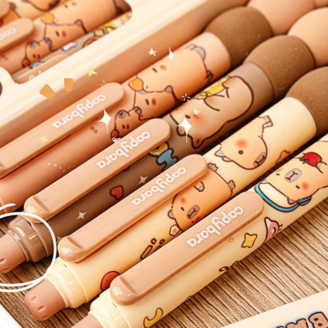 Stylos Kawaii Capybara Effaçables