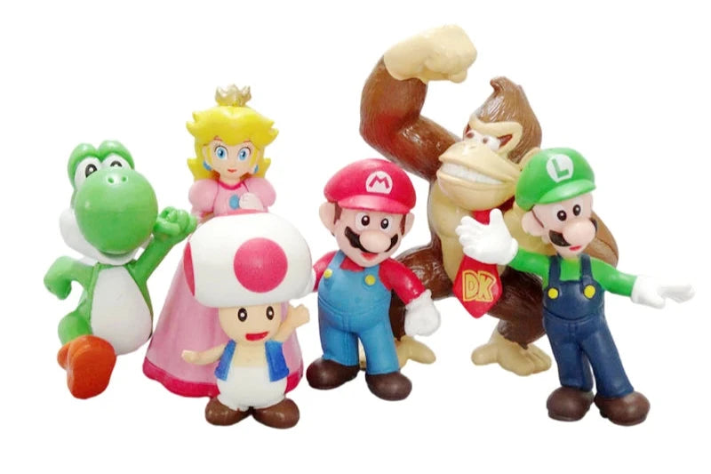 Super Mario Bros PVC actiefiguren voor kinderen 